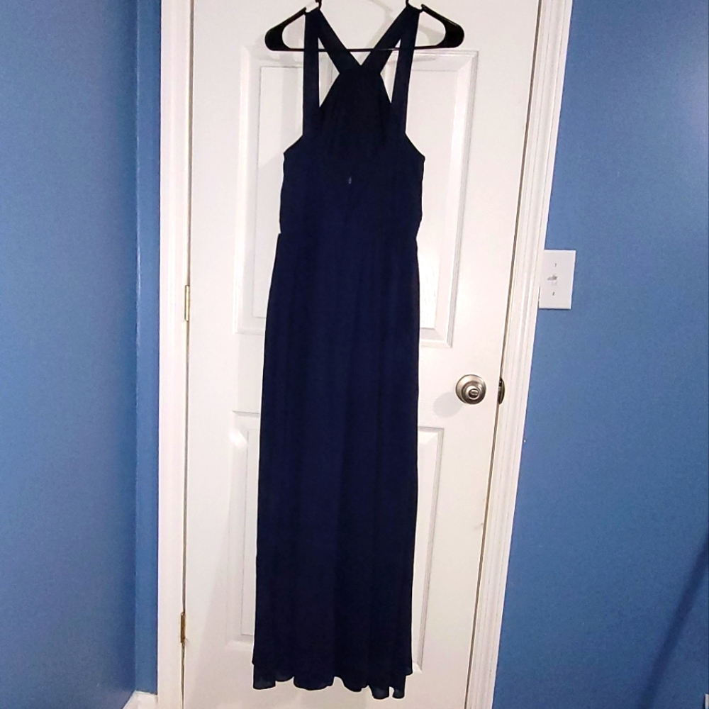 Navy blue lulu's maxi dress